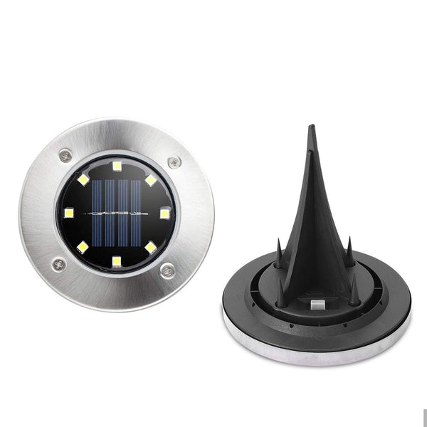 Solar Powered Outdoor White Led Stake Ground Garden Lights Landscape & Walkway Lights