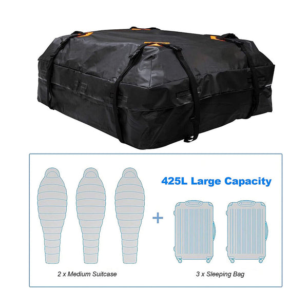 Large Waterproof Car Roof Top Rack Luggage Storage Bag Overnight Bags