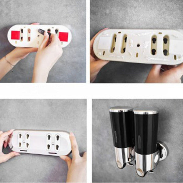 Wall Mounted Stainless Steel Bathroom Shower Soap Dispenser Pump Soap Dishes & Dispensers