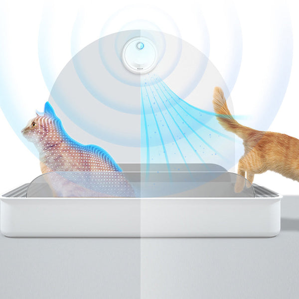 Usb Rechargeable Deodorising Odour Purifier Cat Litter Box Litter Tray Accessories