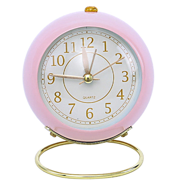 Silent Metal Non Ticking Bedside Desk Clock Bedroom Decor Desk Clocks