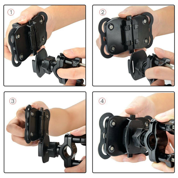 360 Motorcycle Bicycle Handlebar Mobile Phone Mount Holder Bike Phone Holders