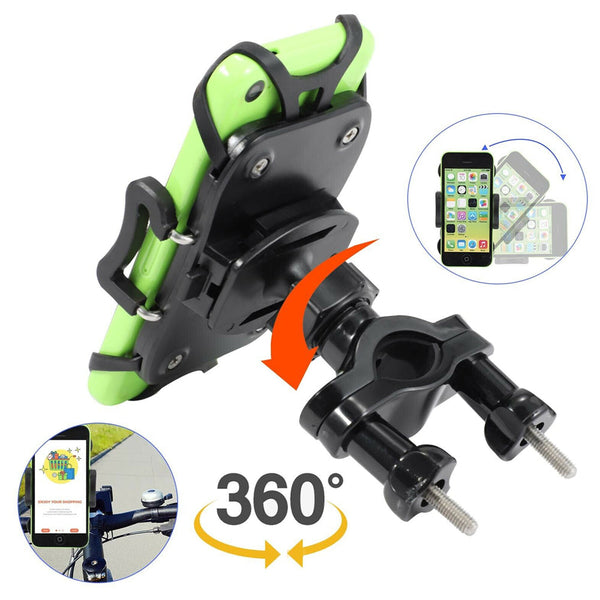360 Motorcycle Bicycle Handlebar Mobile Phone Mount Holder Bike Phone Holders