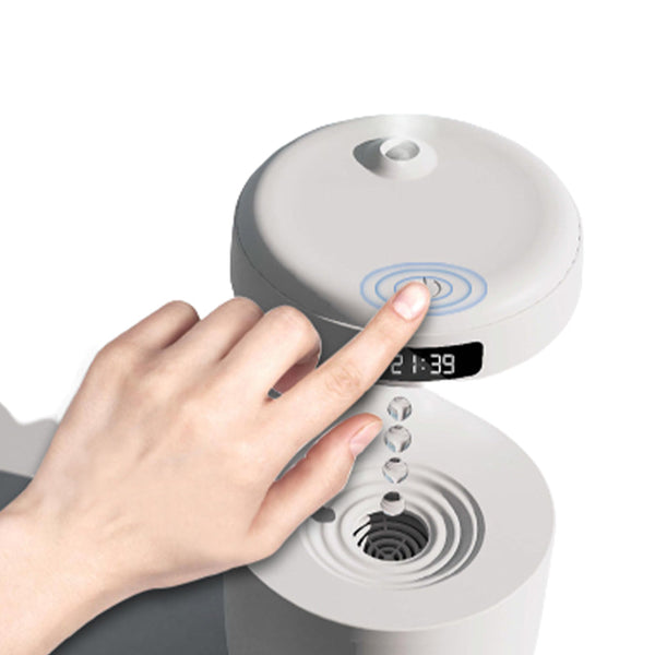 Anti Gravity Droplet Rechargeable Humidifier Led Smart Display Clock White Humidifiers