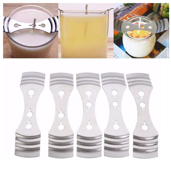 10Pcs Stainless Steel Reusable Wick Holder Diy Candle Making Candle & Soap Making Kits