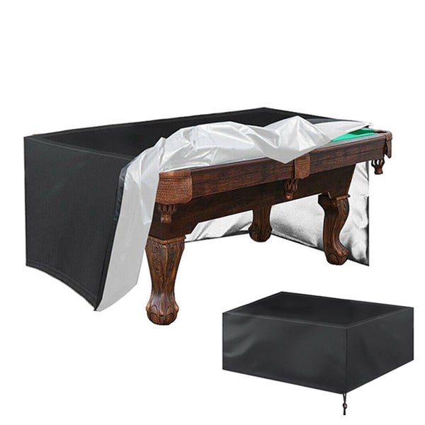 Table Cloths Drawstring Fitted Waterproof Dustproof Black Billiard Pool Table Cover