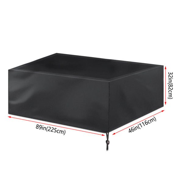 Drawstring Fitted Waterproof Dustproof Black Billiard Pool Table Cover Table Cloths