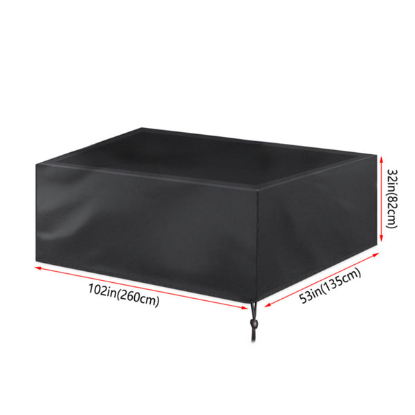 Drawstring Fitted Waterproof Dustproof Black Billiard Pool Table Cover