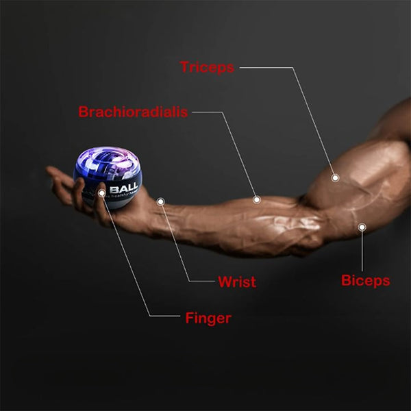 Led Powerball Hand Grip Strengthener Wrist Forearm Exerciser