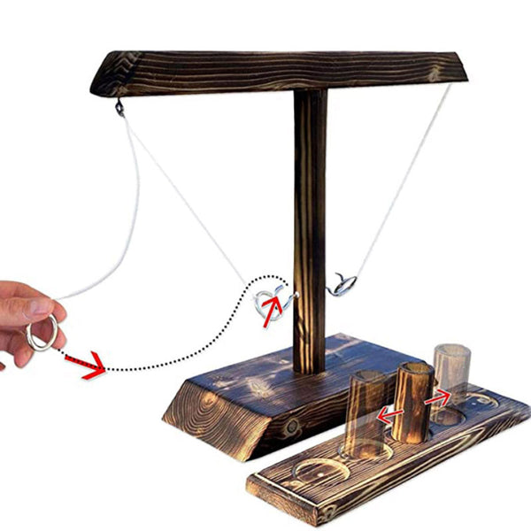 Hook And Ring Toss Quick Play Interactive Family Game Handmade Party Add Board Games