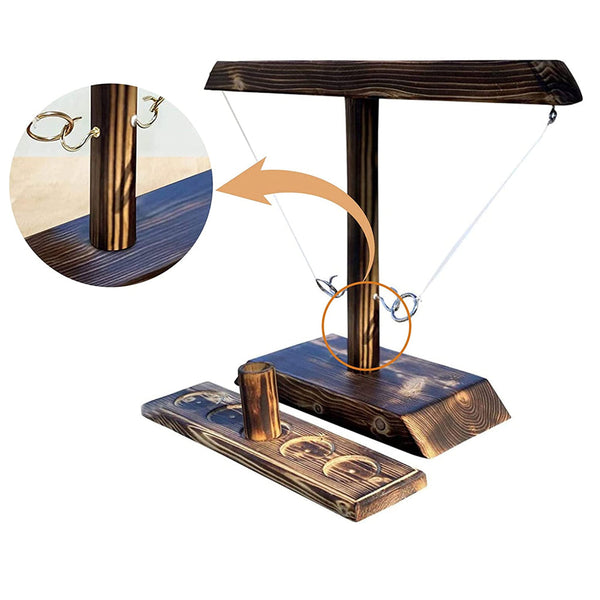 Hook And Ring Toss Quick Play Interactive Family Game Handmade Party Add Board Games