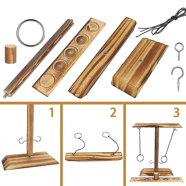 Hook And Ring Toss Quick Play Interactive Family Game Handmade Party Add Board Games