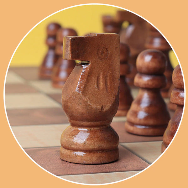 3 In 1 Large Folding Chessboard Checkers Gaming Set Contemporary Chess