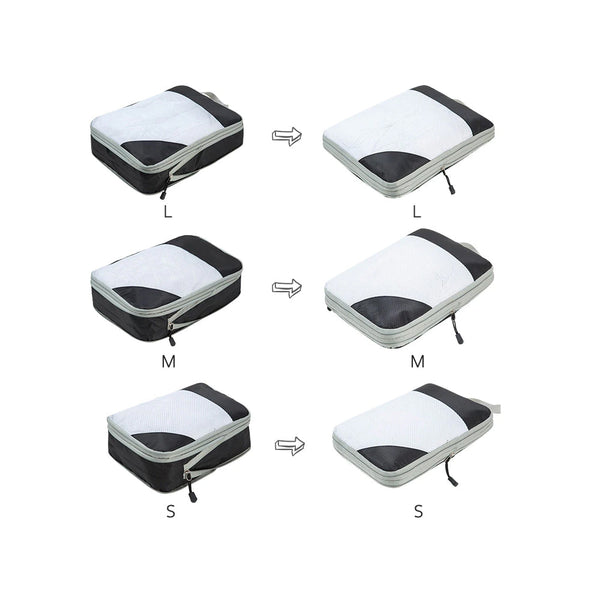 4Pcs/Set Expanding Compression Travel Cube Organiser Boxes Packing Organisers