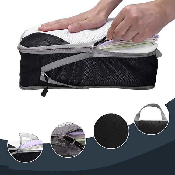 4Pcs/Set Expanding Compression Travel Cube Organiser Boxes Packing Organisers