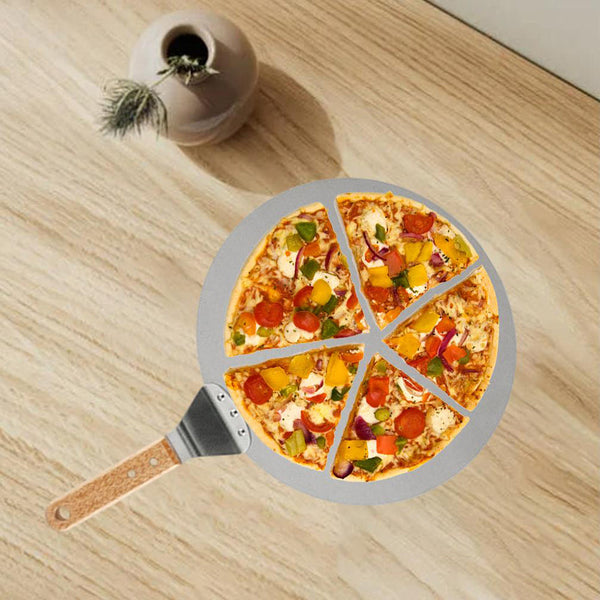 12 Inches Stainless Steel Pizza Paddle With Wooden Handle