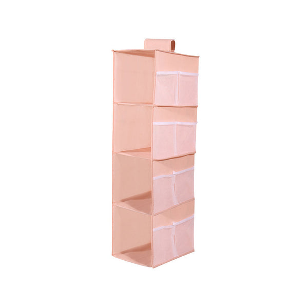 4 Layers Hanging Cube Closet Wardrobe Organiser Side Storage Closet Organisers