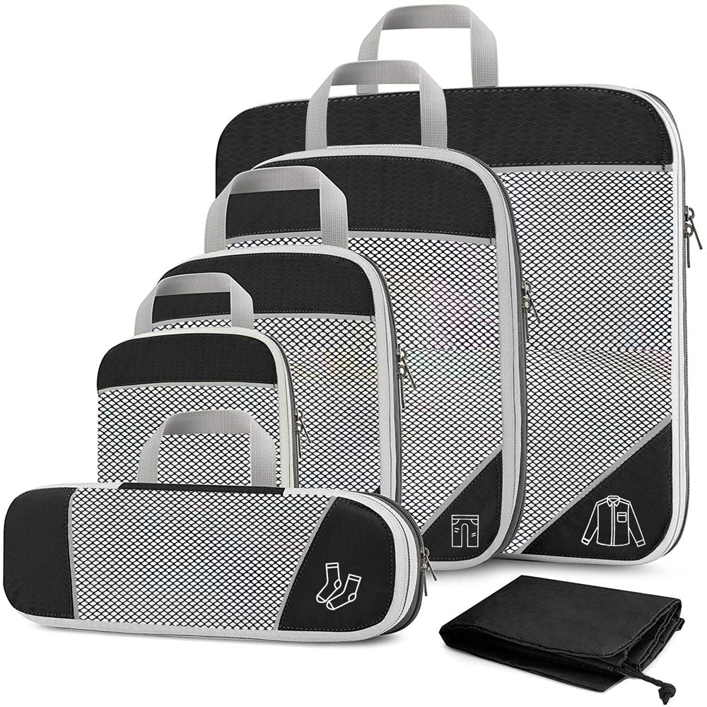 6Pcs/Set Compression Travelling Storage Bags Packing Organisers