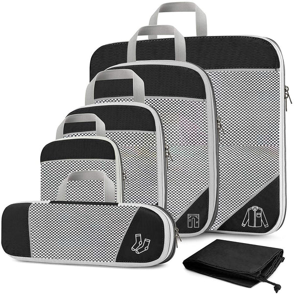 6Pcs/Set Compression Travelling Storage Bags Packing Organisers