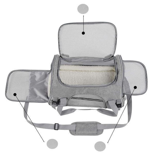 Breathable Foldable Pet Carrier Dog Cat Safety Travel Bag Pet Transport