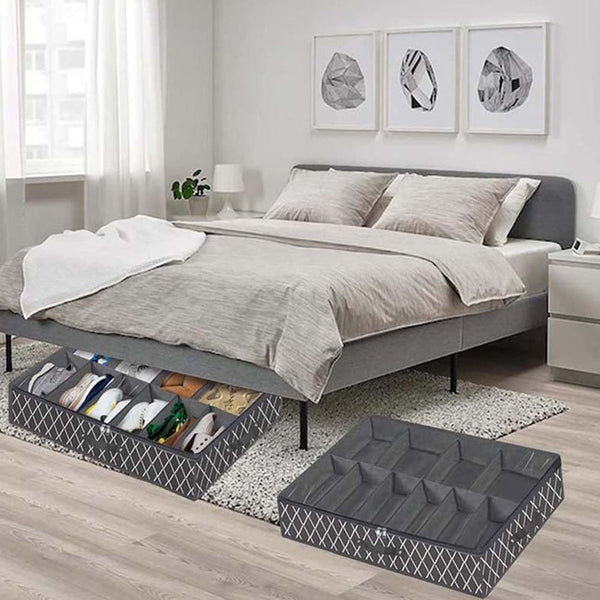 10 Grids Foldable Under The Bed Shoe Storage Organiser Box Storage Boxes