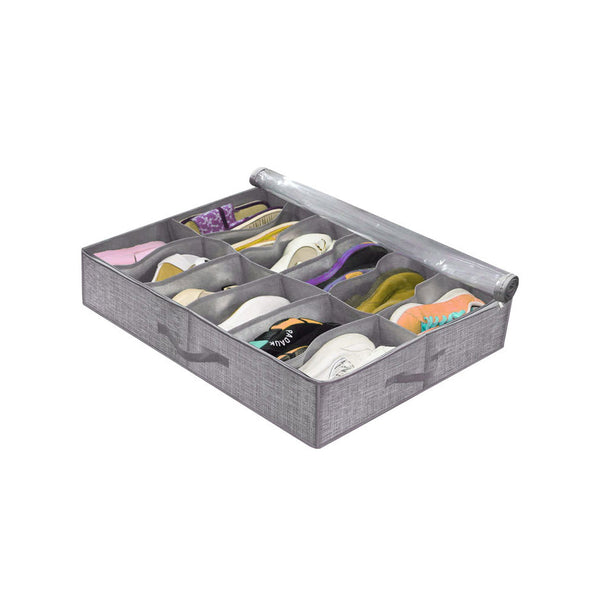 10 Grids Foldable Under The Bed Shoe Storage Organiser Box Storage Boxes