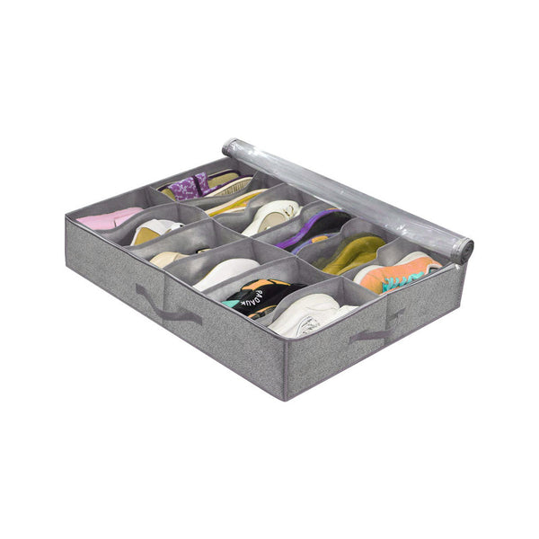 10 Grids Foldable Under The Bed Shoe Storage Organiser Box Storage Boxes