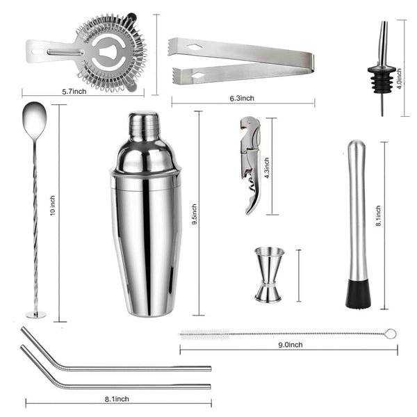 20Pcs 750Ml tail Shaker Set Stainless Steel Bartending Kit tail Shakers & Sets
