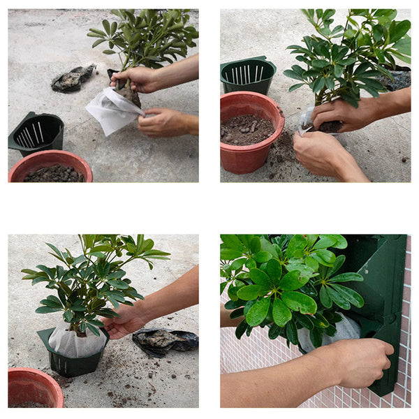 3D Vertical Stackable Wall Mounted Outdoor Garden Planter Box Planters & Vases