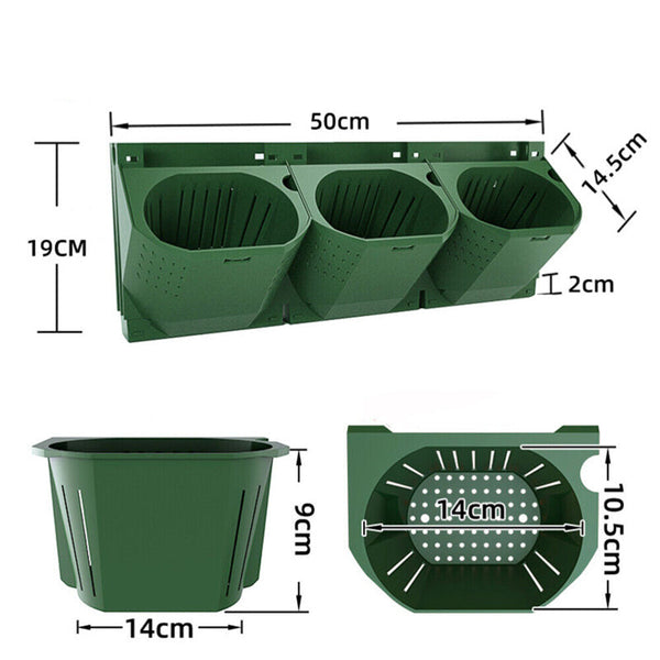 3D Vertical Stackable Wall Mounted Outdoor Garden Planter Box Planters & Vases