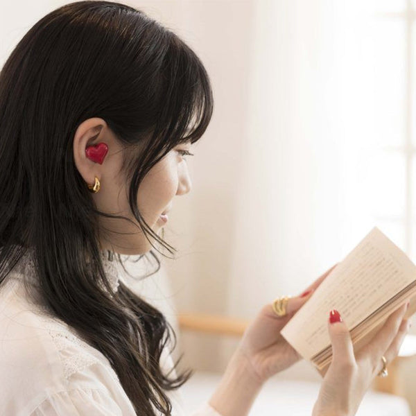 Wireless Bluetooth Heart Style Earphones Usb Rechargeable