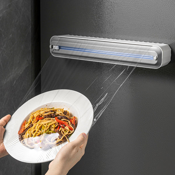 Food Film Dispenser Aluminum Foil Cling Wrap Holder And Cutter Cling Film Foil & Food Wraps