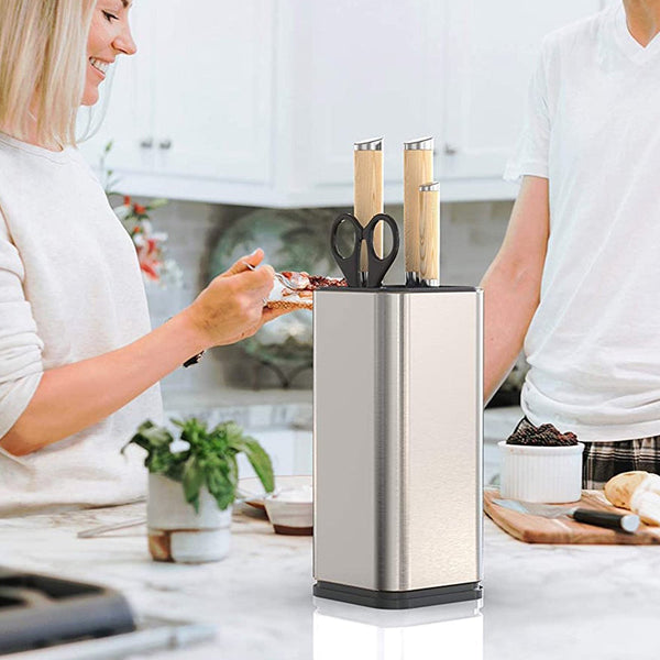 Universal Knife Block Kitchen Stainless Steel Knives Storage Stand Holder Knife Blocks & Storage