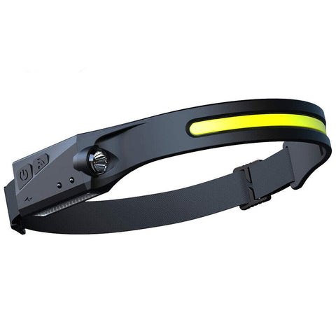 Cob Led Sensor Headlamp With 5 Lighting Modes Usb Rechargeable 1200Mah Battery Head Torches