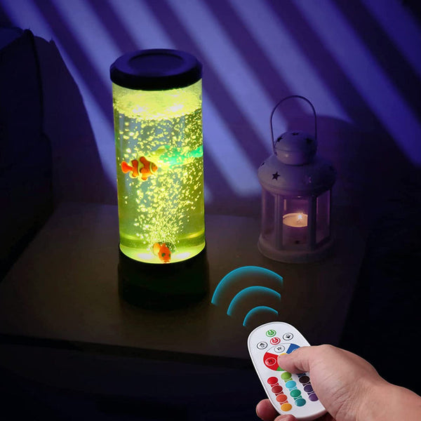 Fantasy Fish Led Remote Controlled Lava Lamp Usb Plugged In Lamps