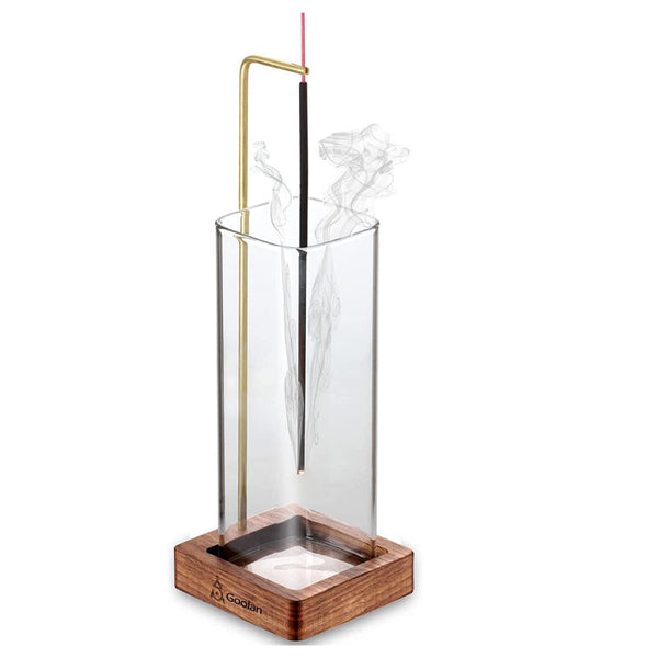 Inverted Vertical Incense Stick Holder Glass Bottle Aromatherapy
