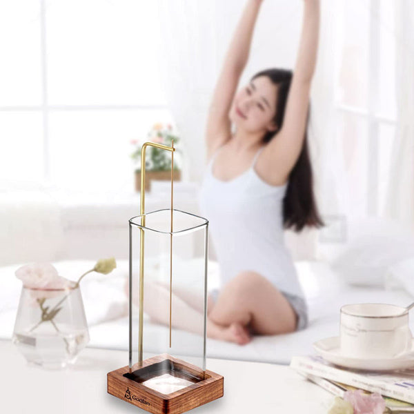 Inverted Vertical Incense Stick Holder Glass Bottle Aromatherapy