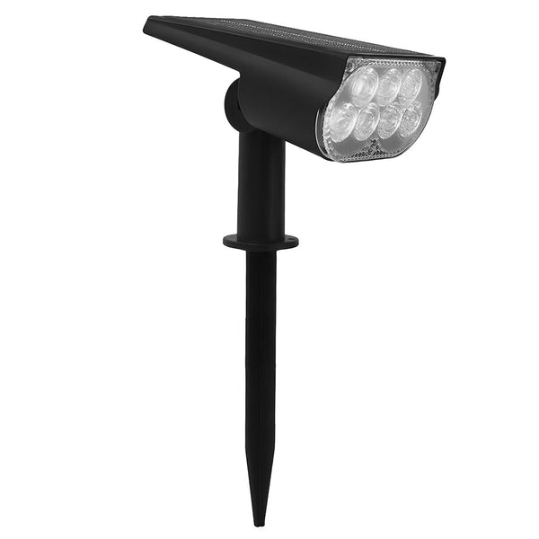 Lumiro 2 Pack Solar Spotlight Ground Plug Lights Head Warm Black Landscape & Walkway Lights