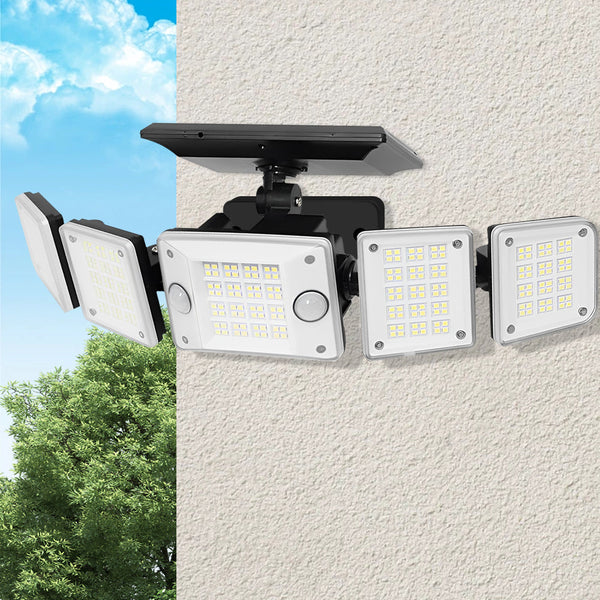 Lumiro Solar Security Light With Adjustable Head And Motion Sensor Waterproof