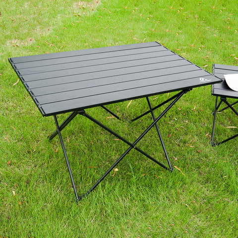 Hyperanger Portable Aluminum Alloy Camping Folding Picnic Table