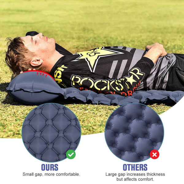 Hyperanger Inflatable Sleeping Pad For Camping With Built-In Pump