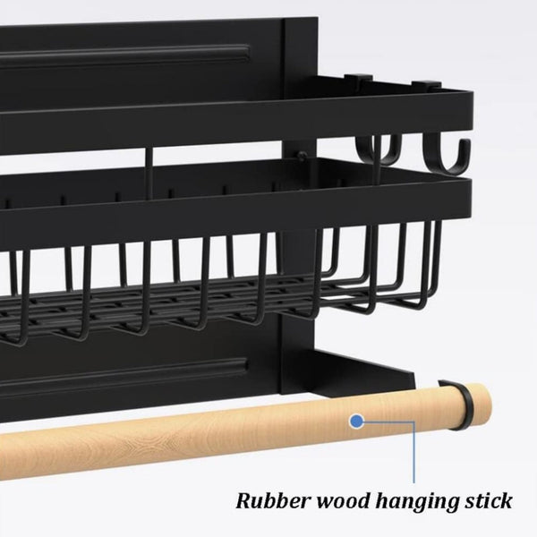 Storfex 2 Layer Magnetic Spice Rack Refrigerator Shelf Kitchen Spices Spice Jars & Racks