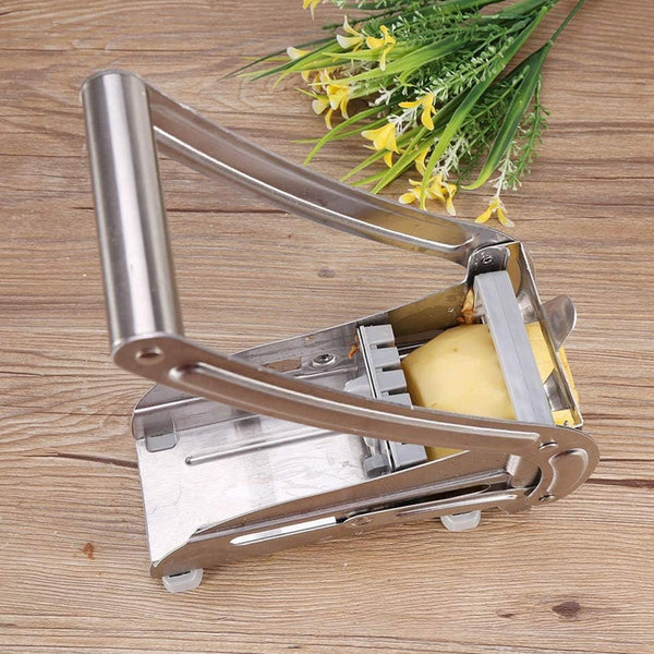 Stainless Steel French Fry Maker Vegetable Cutter With 2 Blades Peelers & Slicers