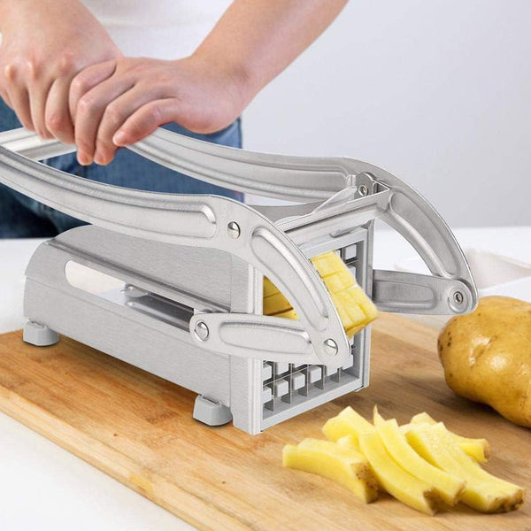 Stainless Steel French Fry Maker Vegetable Cutter With 2 Blades Peelers & Slicers