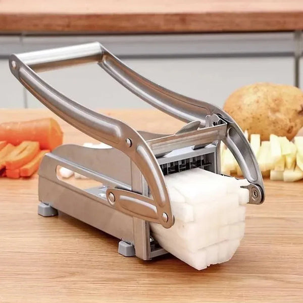 Stainless Steel French Fry Maker Vegetable Cutter With 2 Blades Peelers & Slicers