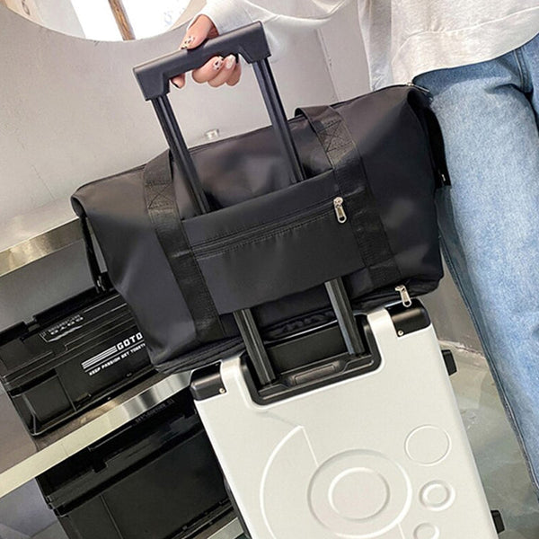 Large Capacity Collapsible Travel Bag With Dry And Wet Compartment Duffle Bags