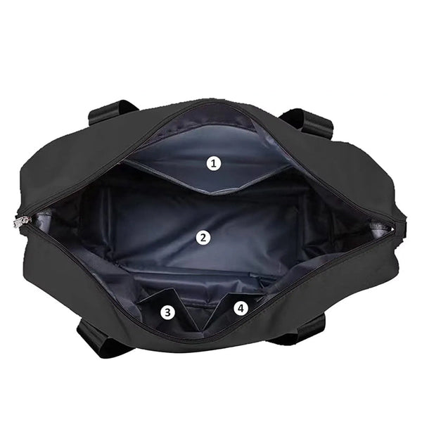 Large Capacity Collapsible Travel Bag With Dry And Wet Compartment Duffle Bags