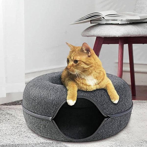 Detachable Donut Shape Pet Bed Cat And Dog Washable Pet Beds