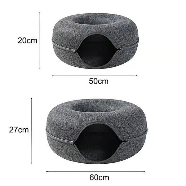 Detachable Donut Shape Pet Bed Cat And Dog Washable Pet Beds