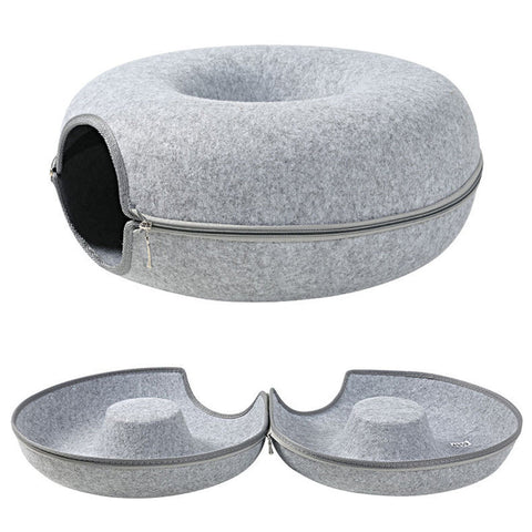 Detachable Donut Shape Pet Bed Cat And Dog Washable Pet Beds